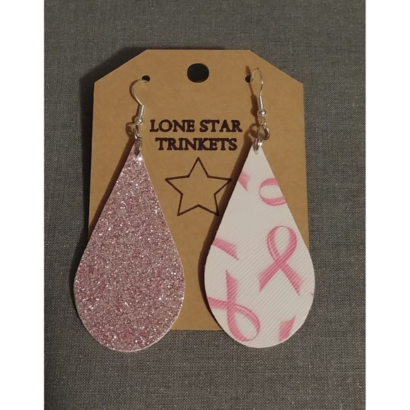 Breast Cancer Awareness Earrings - Picture 2 of 4